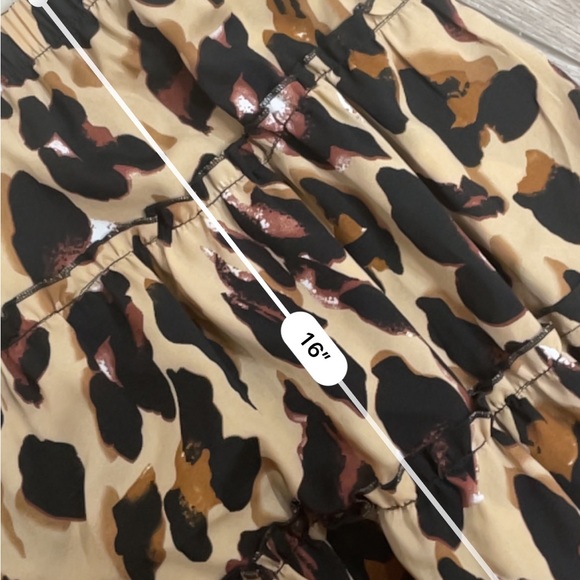 Leopard print ruffle floral tiered skirt - Picture 4 of 5